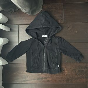 Miles Baby Black Hooded Sweater Hoodie 12mo